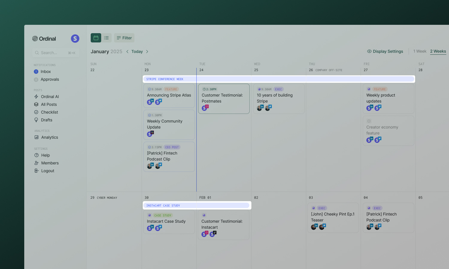 Campaigns Calendar