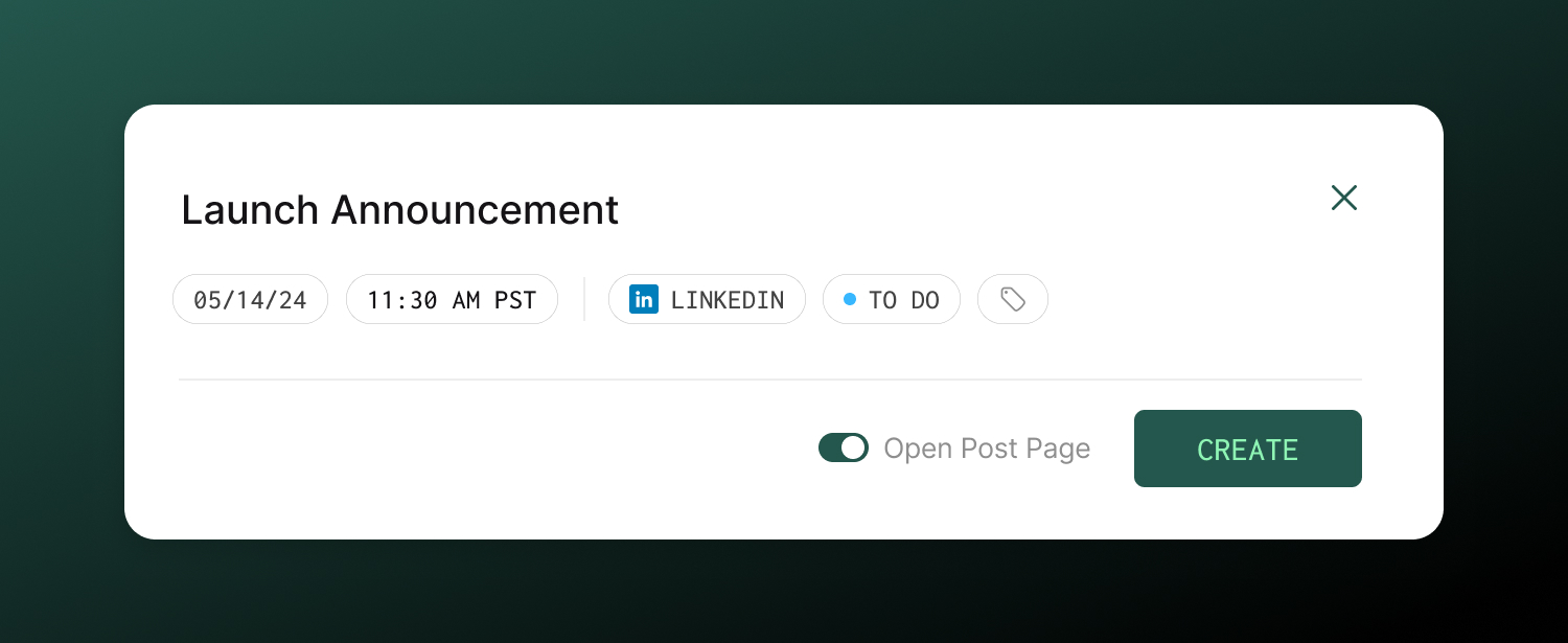 Create Post Modal