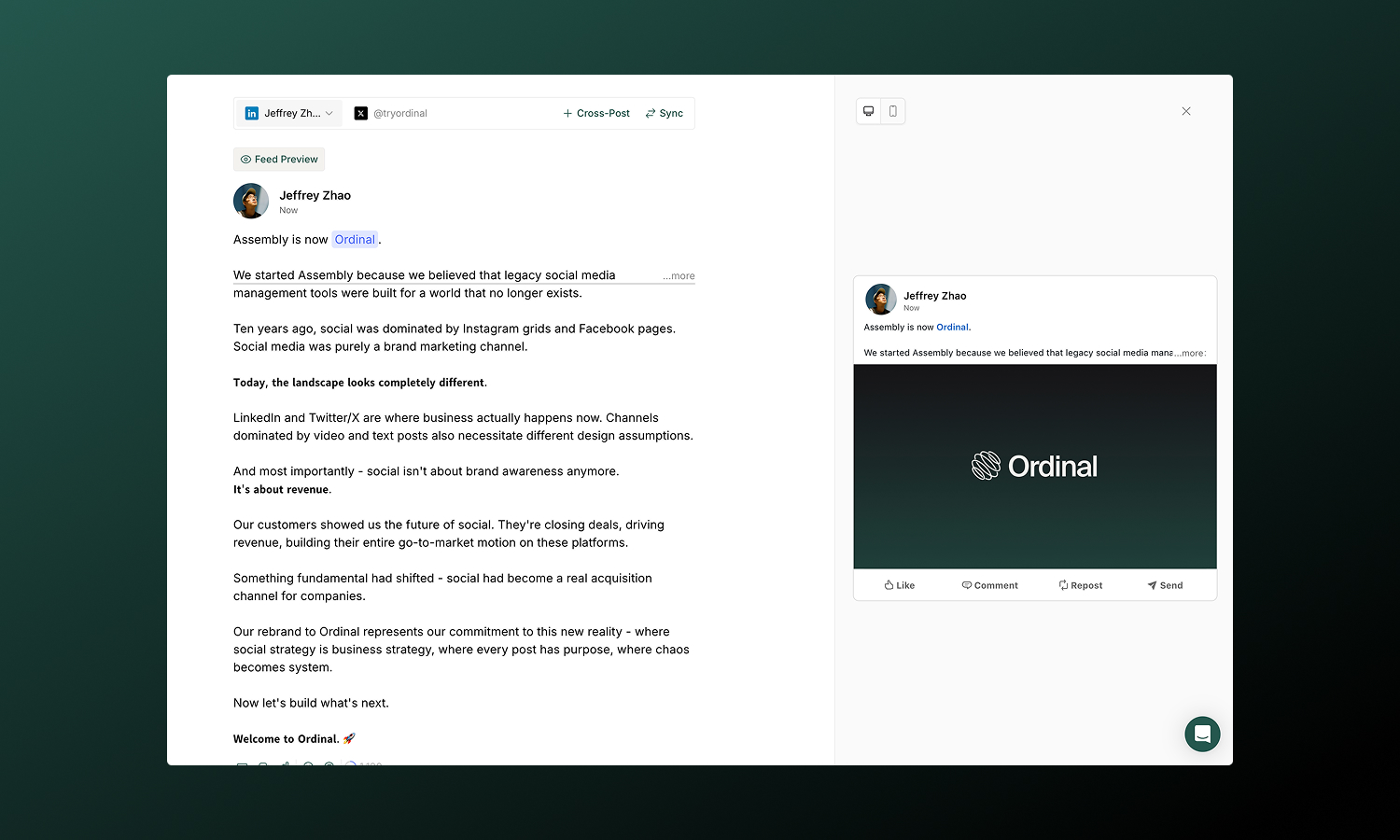 Linkedin Feed Preview